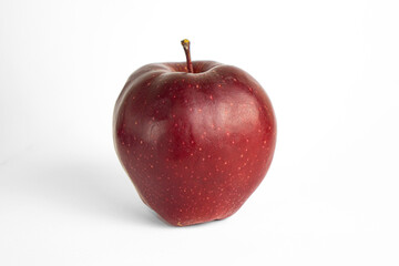 Fresh red apple isolated on white background