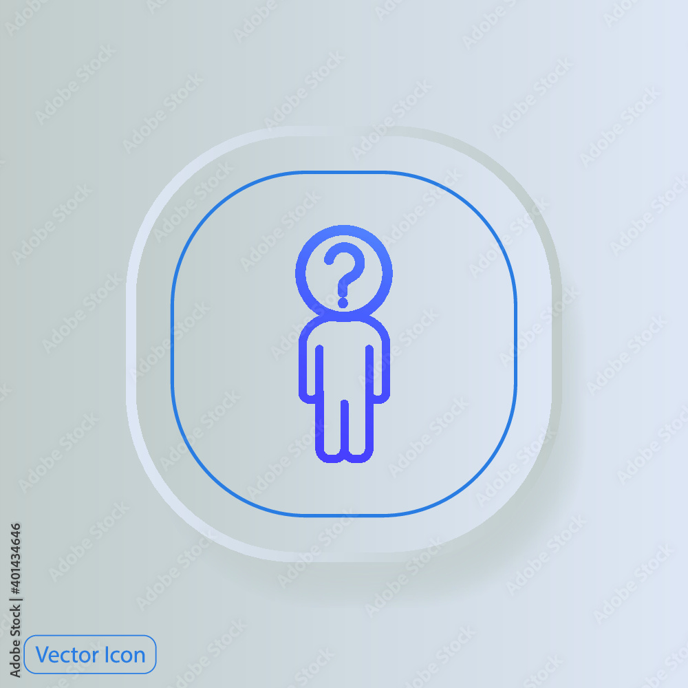 Aufkleber problem icon on square grey internet button original illustration