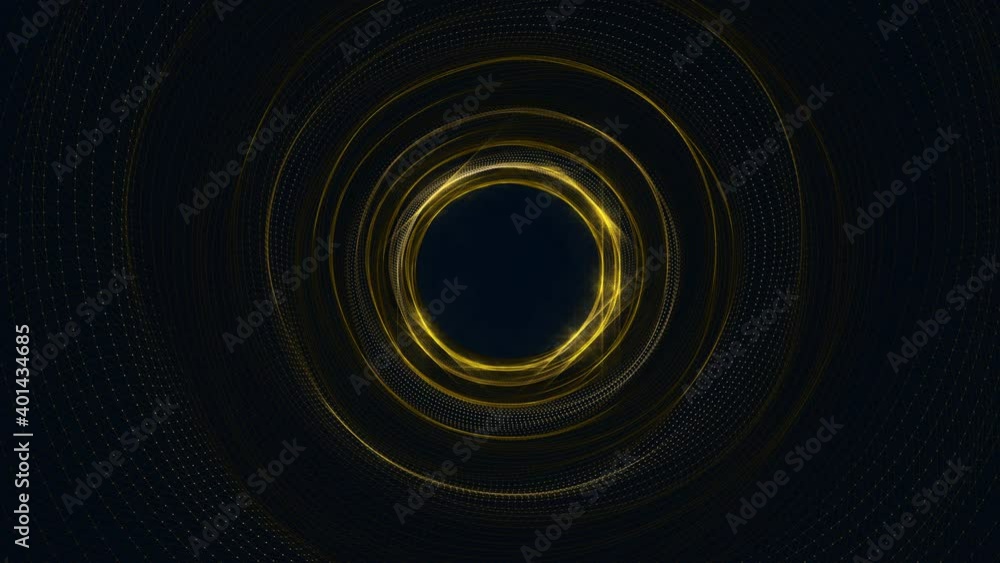 Poster abstract yellow and gold glow background moving slowly. dark background in the middle of empty space