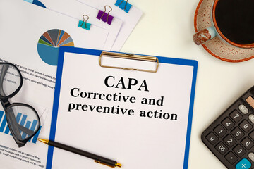 Paper with CAPA- Corrective and Preventive action on the table