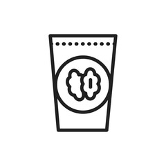 Organic oatmeal line icon. Outline pictogram for web page.