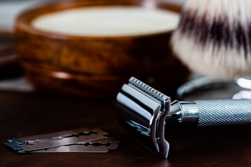 Men’s grooming equipment.