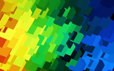 Dark Blue, Yellow vector pattern in square style.