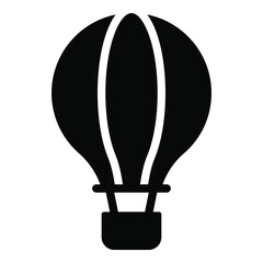 hot air balloon glyph concept icon