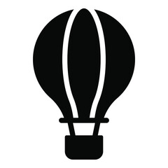 hot air balloon glyph concept icon