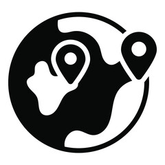 gpa location glyph concept icon