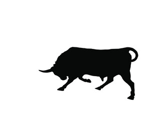 silhouette of a bull