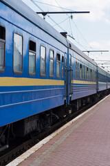 Obraz premium train carriage. travel by rail. passenger train
