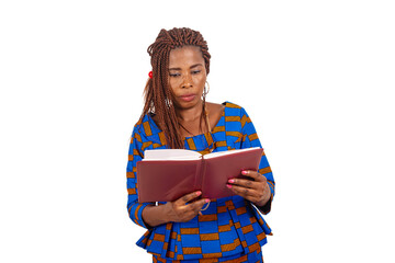 Obraz premium portrait of a beautiful african businesswoman with diary