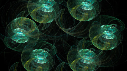 Abstract background neon lines . Fractal pattern  flowers and smoke for creativity and design.