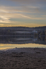 sunrise over the lake