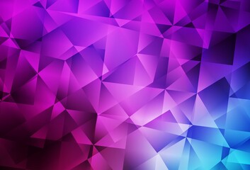 Obraz premium Light Pink, Blue vector polygon abstract background.