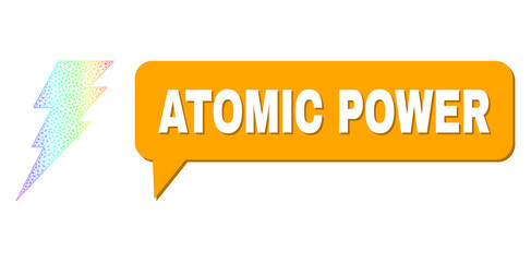 Atomic Power and execute composition. Spectrum colored net execute, and conversation Atomic Power cloud frame. Conversation colored Atomic Power cloud has shadow.