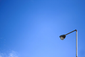 street light isolated on blue sky