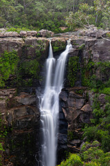 Fototapeta na wymiar Top section of Carington Falls at Kangaroo Valley, NSW, Australia.
