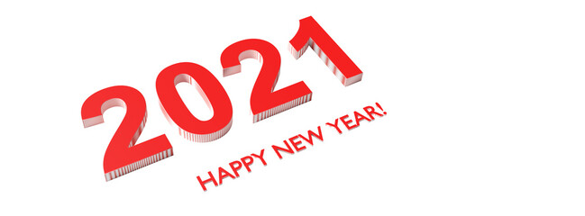 Happy New Year Background. Start in 2021. 3D illustration
