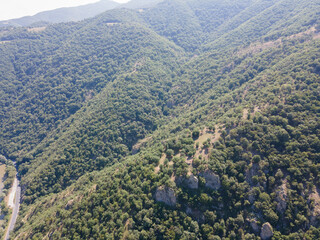 Aerial view of Kresna Gorge, Bulgaria