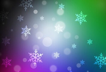 Dark Multicolor vector background in Xmas style.