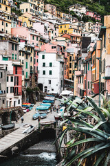 Fototapeta na wymiar Cinque Terre, Italy. Colourful coastal towns