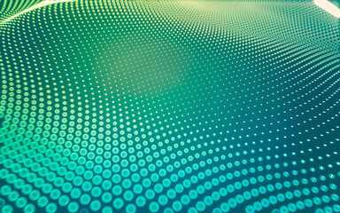 Abstract background. Molecules technology with polygonal shapes, connecting dots and lines. Connection structure. Big data visualization.