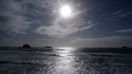 Fototapeta na wymiar Rock island in the ocean