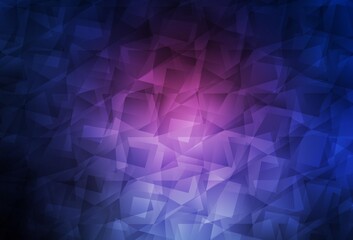 Obraz premium Dark Pink, Blue vector triangle mosaic background.