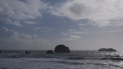 Rock island in the ocean