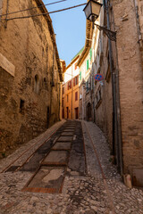 architecture of alleys and buildings in the town of Collescipoli