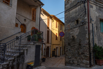architecture of alleys and buildings in the town of Collescipoli