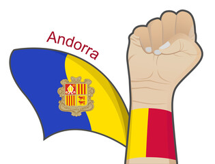 The spirit of struggle to defend the country by raising the Andorra national flag