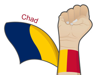The spirit of struggle to defend the country by raising the national flag of Chad