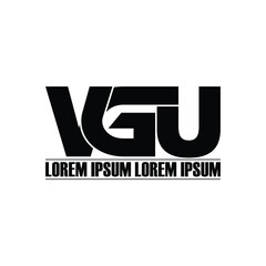 VGU letter monogram logo design vector