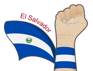 The spirit of struggle to defend the country by raising the national flag of El Salvador