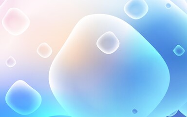 Light Pink, Blue vector template with abstract circles. A vague circumflex abstract illustration with gradient. A completely new template for your business design.