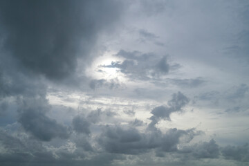 Fototapeta na wymiar Dark storm clouds in sky