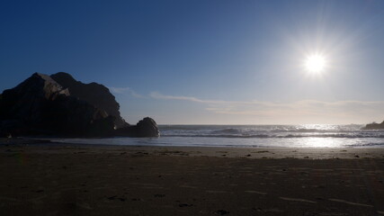 sunset on the beach