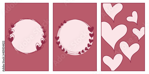 Love Concept Heart Symbols Decoration On Red Background Heart Illustrations For Valentine Cards Wedding Invitations Web Design And Frames Vector Illustration ハートイラスト バレンタインカードデザイン ウェディング招待状イラスト Wall Mural Lala