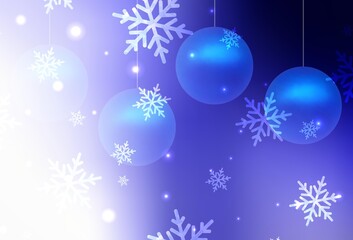 Light Purple vector background in Xmas style.