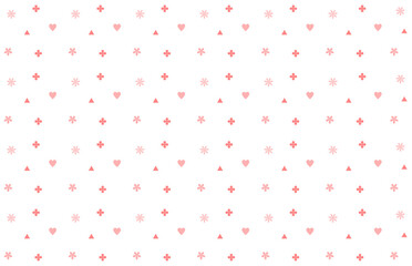 Pink pattern Valentine's Day, art, cute cards, lovely hearts, concept of love, decoration, romantic, isolated, nice design, beautiful ornaments, vector illustration