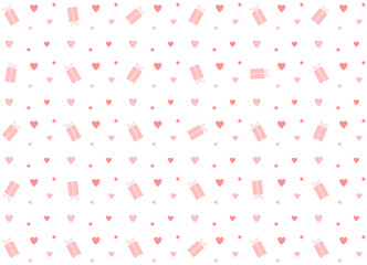 Pink pattern Valentine's Day, art, cute cards, lovely hearts and gifts, concept of love, decoration, romantic, isolated, nice design, beautiful ornaments, vector illustration