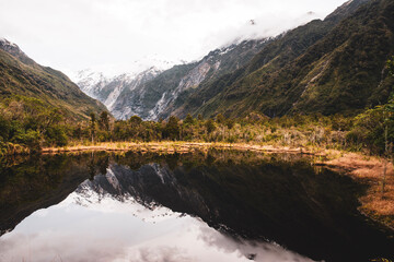 lake in the mountains with reflection. NZ