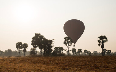 hot air balloon landscape