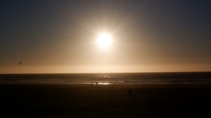 Sunset view in the beach