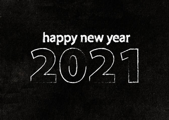 happy new year wishes for 2021 on black structured paper