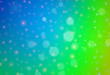 Light Blue, Green vector template in carnival style.