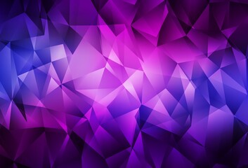Fototapeta premium Light Purple, Pink vector triangle mosaic background.
