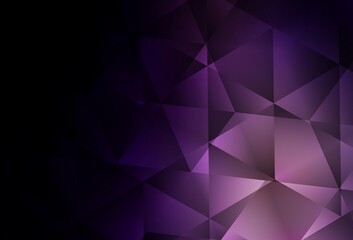 Obraz premium Dark Purple vector polygonal pattern.