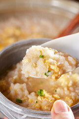 鍋料理の〆はやっぱり雑炊ですね