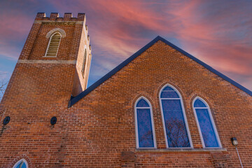 Fototapeta na wymiar Bolton Christ Church (Anglican) in Bolton, Ontario, Canada constructed in 1874.