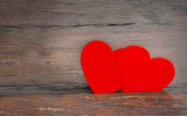 Fototapeta premium hearts on the dark background
